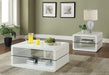 Coaster Furniture - 703267 Glossy White End Table - 703267