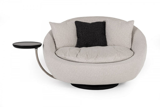 VIG Furniture - Divani Casa Alba Modern Grey Fabric Chair w- Tray - VGWCL157-GRY - GreatFurnitureDeal