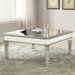 Coaster Furniture - Silver Mirror Panel Coffee Table - 703938