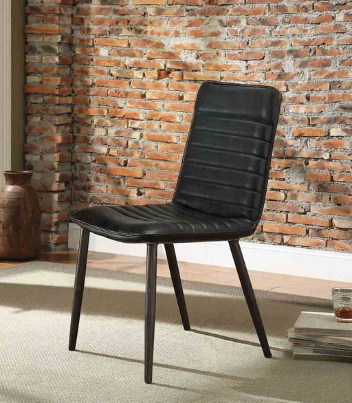 Acme Furniture - Hosmer Black TGL & Antique Black Side Chair (Set-2) - 70422 - GreatFurnitureDeal
