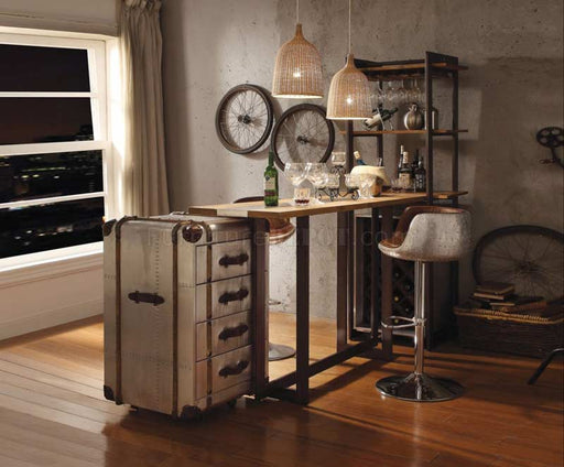 Acme Furniture - Brancaster 4Pc Bar Table Set in Oak & Antique - 70436-37-38-39 - GreatFurnitureDeal