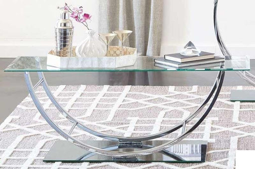 Coaster Furniture - Chrome Glass Top 3 Piece Occasional Table Set - 704988-S3 - Coffee Table