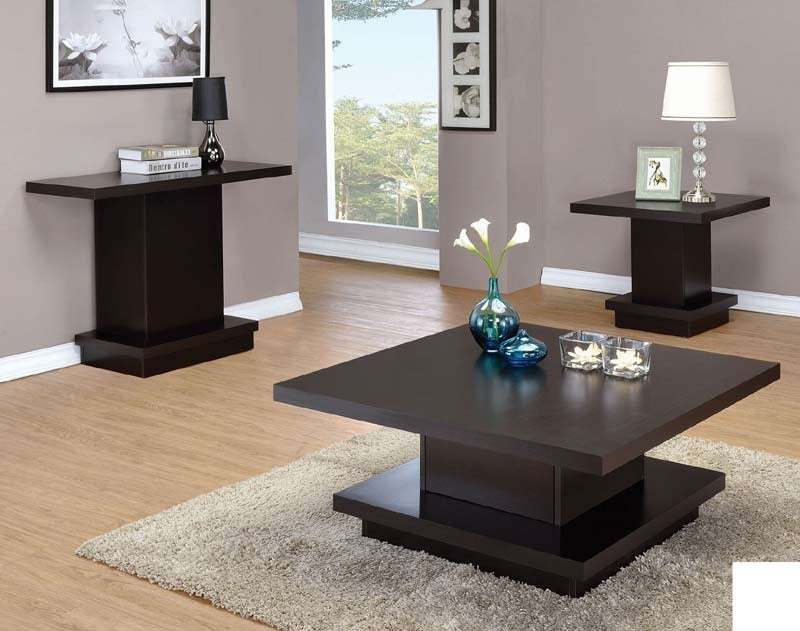 Coaster Furniture - Cappuccino 3 Piece Occasional Table Set - 705168-S3