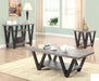 Coaster Furniture - Antique Grey and Black 3 Piece Occasional Table Set - 705398-S3 - GreatFurnitureDeal
