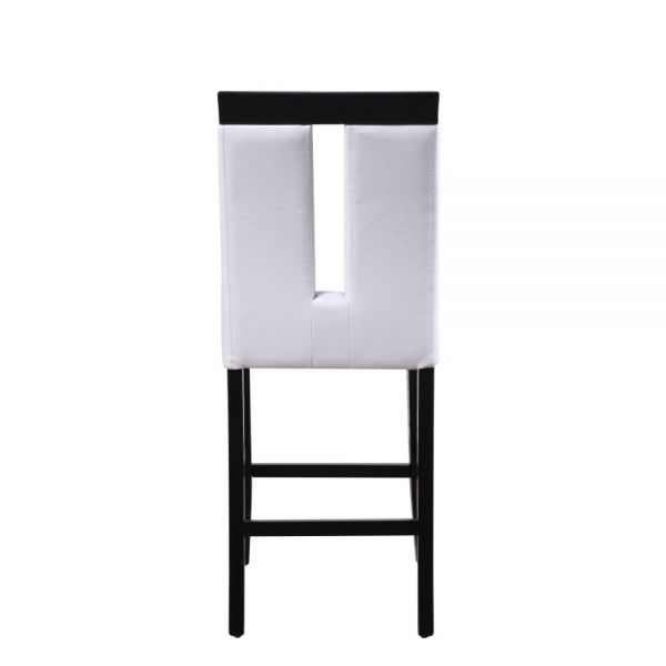 Acme Furniture - Bernice White PU & Black Counter Height Chair (Set-2) - 70657