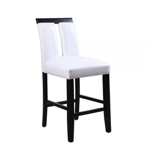 Acme Furniture - Bernice White PU & Black Counter Height Chair (Set-2) - 70657 - GreatFurnitureDeal