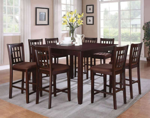 Acme Furniture - Adalia 9 Piece Counter Height Dining Table Set in Walnut - 70680-9SET - GreatFurnitureDeal