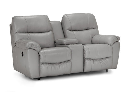 Franklin Furniture - Cabot Reclining Console Loveseat Power Recline-USB Port in Bison Light Gray - 70734-83-LIGHT GRAY