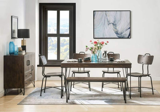 Acme Furniture - Garron Walnut & Black 5 Piece Dining Table Set - 70735-37-5SET - GreatFurnitureDeal