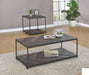Coaster Furniture - Rustic Gray Herringbone 2 Piece Occasional Table Set - 708168-S2