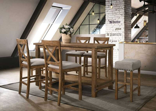 Acme Furniture - Martha II Weathered Oak Counter Height Table - 70830