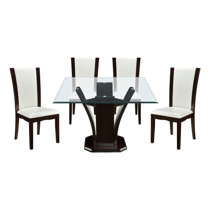 Homelegance - Daisy 5 Piece Dining Room Set in Espresso - 710-54SQ*5WS - GreatFurnitureDeal