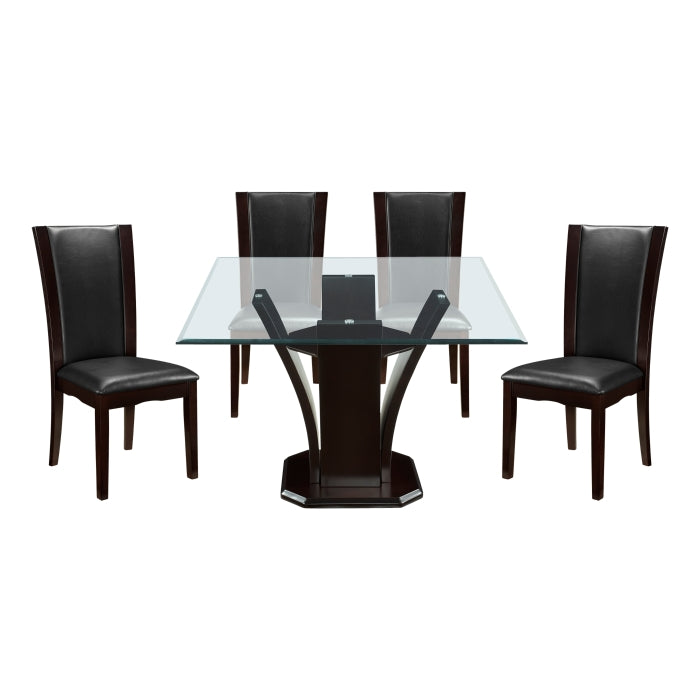 Homelegance - Daisy 5 Piece Dining Room Set in Espresso - 710-54SQ*5 - GreatFurnitureDeal
