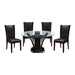 Homelegance - Daisy 5 Piece Dining Room Set in Espresso - 710-54*5S - GreatFurnitureDeal