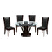 Homelegance - Daisy 5 Piece Dining Room Set in Espresso - 710-54*5S - GreatFurnitureDeal