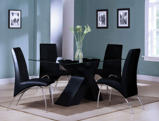 Acme Furniture - Pervis 5 Piece Dining Table Set in Black - 71110-5SET - GreatFurnitureDeal