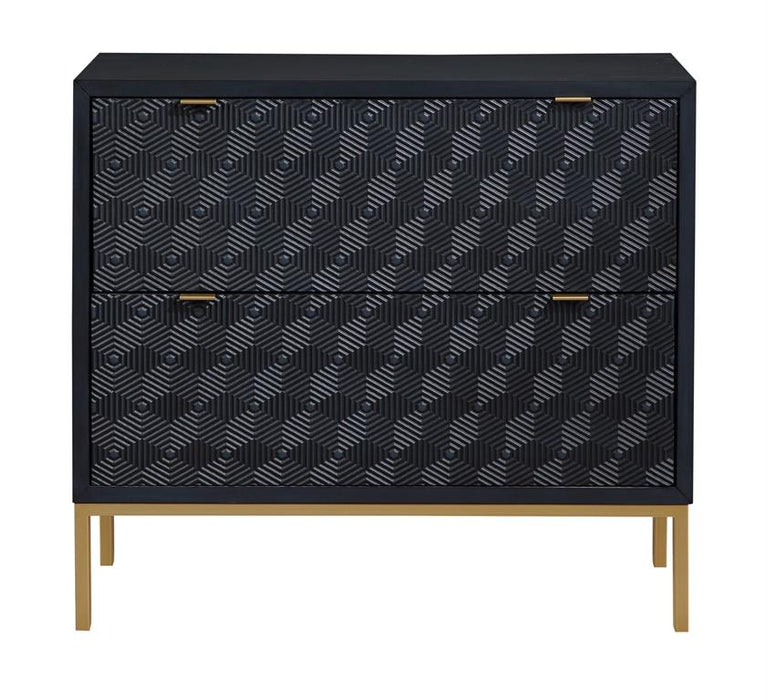 Coast To Coast - Prism Royal Blue and Gold 2Drawer Chest - 71146