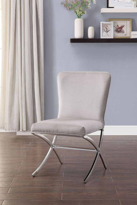 Acme Furniture - Daire Velvet & Chrome Side Chair (Set-2) - 71182