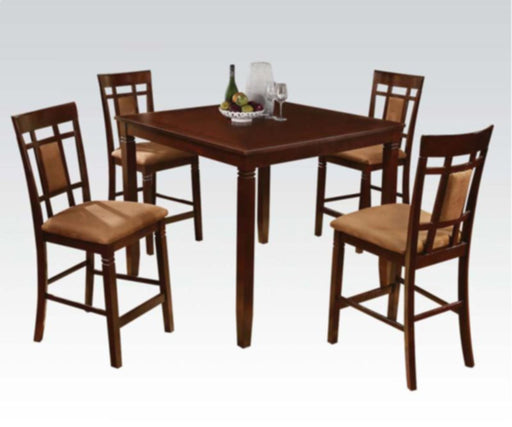 Acme Furniture - Sonata 5 Piece Counter Height Dining Table Set in Cherry - 71200-5SET - GreatFurnitureDeal
