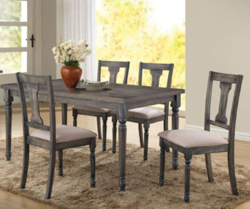 Acme Furniture - Wallace 5 Piece Dining Table Set in Weathered Blue - 71435-5SET - GreatFurnitureDeal