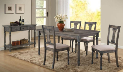 Acme Furniture - Wallace 6 Piece Dining Table Set in Weathered Blue - 71435-6SET - GreatFurnitureDeal