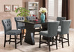 Acme Furniture - Effie 6 Piece Counter Height Table Set in Espresso - 71520-GR-7SET