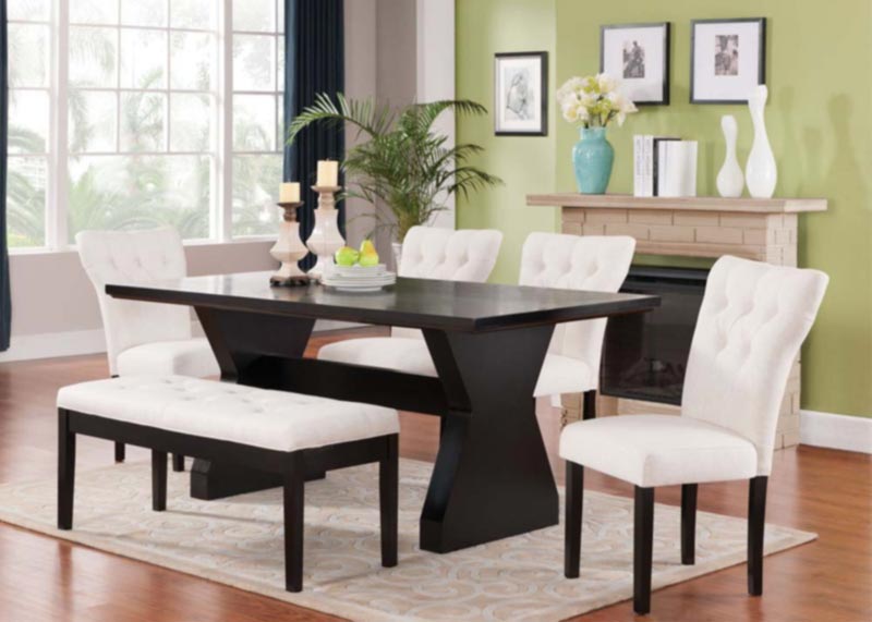 Acme Furniture - Effie 6 Piece Dining Table Set in Espresso - 71515-BE-6SET