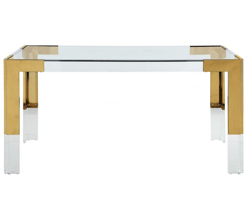 Meridian Furniture - Casper Dining Table Acrylic and Gold - 715-T - GreatFurnitureDeal