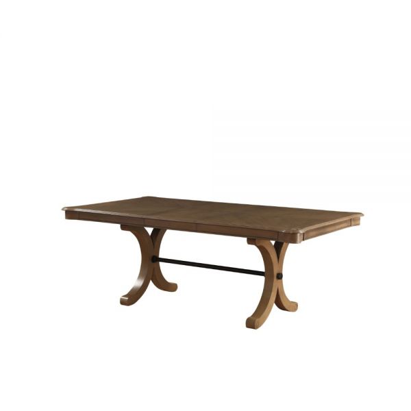 Acme Furniture - Harald 7 Piece Dining Table Set in Concrete Gray & Salvage Oak - 71765-7SET - GreatFurnitureDeal