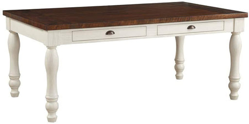 Acme Furniture - Britta Dining Table in Walnut & White Washed - 71770 - GreatFurnitureDeal