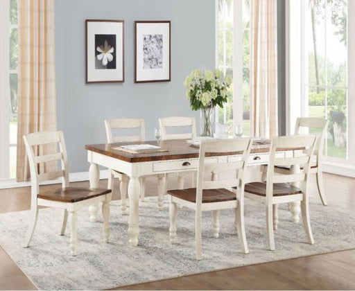 Acme Furniture - Britta Dining Table in Walnut & White Washed - 71770 - GreatFurnitureDeal