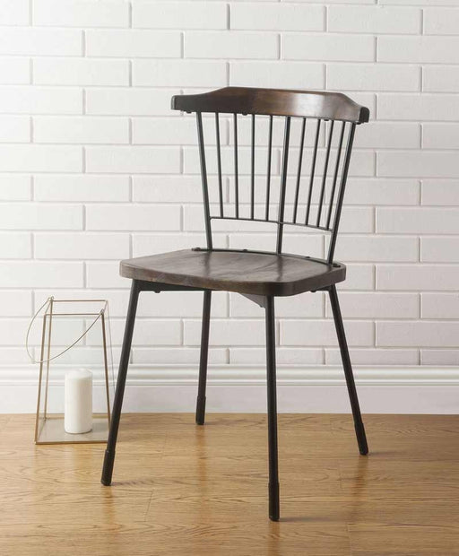 Acme Furniture - Orien Black & Brown Oak Side Chair (Set-2) - 71795