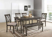 Acme Furniture - Claudia II Weathered Gray 5 Piece Dining Table Set - 71880-5SET - GreatFurnitureDeal