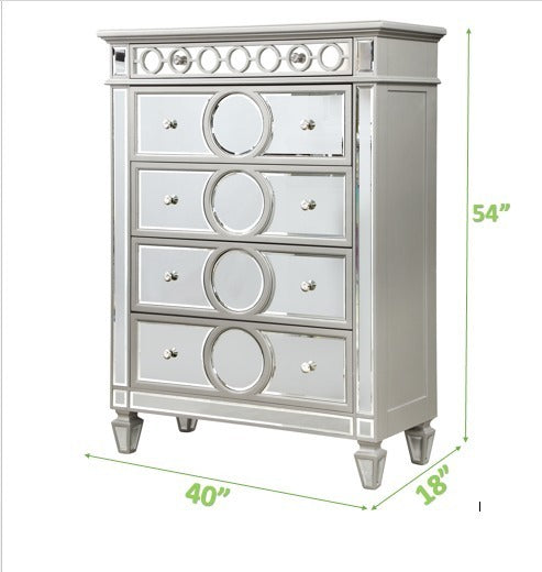 GFD Home - Symphony 5 Pc king Bed Silver - GreatFurnitureDeal