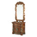 AICO Furniture - Villa Valencia Bedside Chest and Decorative Mirror Set in Chestnut - 72040-41-55 - GreatFurnitureDeal