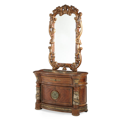 Aico Furniture - Villa Valencia Bachelor's Chest & Decorative Mirror - 72042-41-55 - GreatFurnitureDeal