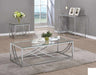 Coaster Furniture - Chrome 3 Piece Occasional Table Set - 720498-S3