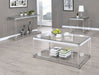 Coaster Furniture - Chrome and Clear Acrylic Rectangular 3 Piece Occasional Table Set - 720748-3SET - GreatFurnitureDeal
