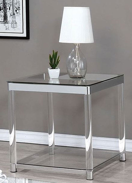 Coaster Furniture - Chrome and Clear Acrylic Rectangular 3 Piece Occasional Table Set - 720748-3SET - GreatFurnitureDeal