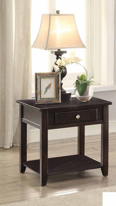 Coaster Furniture - Walnut Lift Top 2 Piece Occasional Table Set - 721038-S2 - End Table