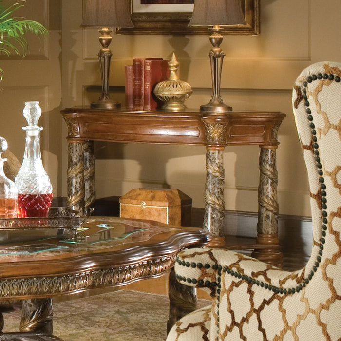 AICO Furniture - Villa Valencia Sofa Table in Chestnut - 72203-55 - GreatFurnitureDeal