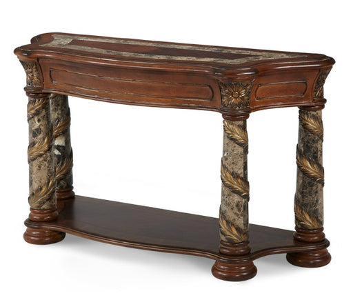 AICO Furniture - Villa Valencia Sofa Table in Chestnut - 72203-55 - GreatFurnitureDeal