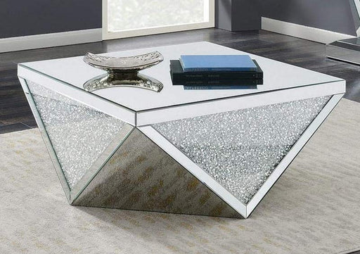 Coaster Furniture - Coffee Table with Tempered Glass Top in Silver - 722508 - GreatFurnitureDeal