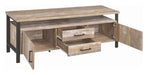 Coaster Furniture - Weathered Oak 59" TV Console - 722572 - Open View