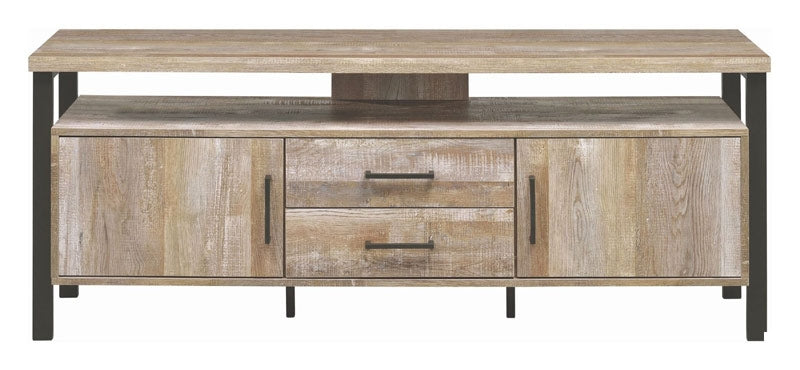 Coaster Furniture - Weathered Oak 59" TV Console - 722572 - Front View