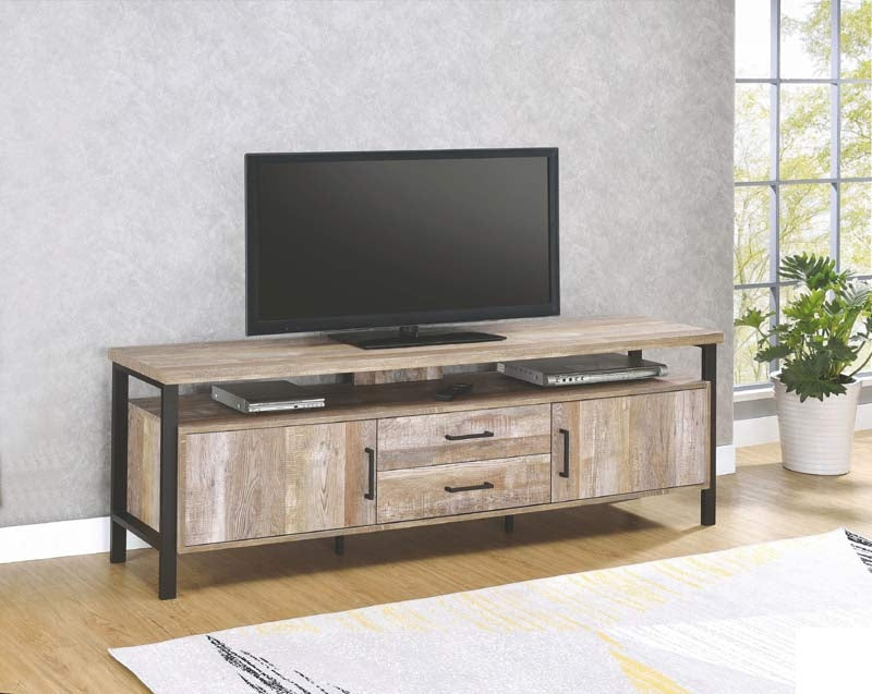 Coaster Furniture - Weathered Oak 70" TV Console - 722573 - Room View