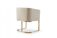 VIG Furniture - Modrest Yukon - Modern Beige Bonded and Antique Brass Dining Chair - VGVC-B8362 - GreatFurnitureDeal