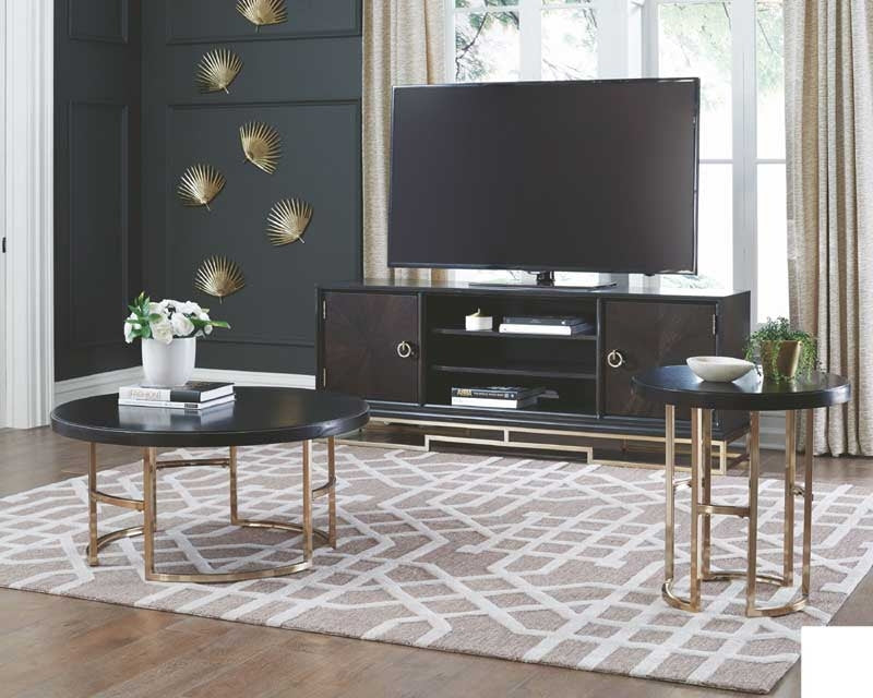 Coaster Furniture - Corliss Rose Brass End Table - 722747 - GreatFurnitureDeal