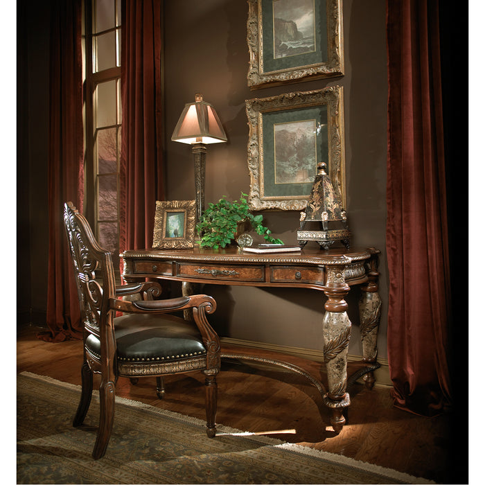 AICO Furniture - Villa Valencia Writing Desk Set in Chestnut - 72277-55-SET - GreatFurnitureDeal