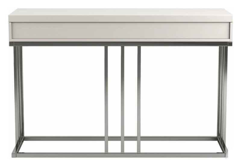 Coaster Furniture - Glossy White Sofa Table - 723139 - Back View